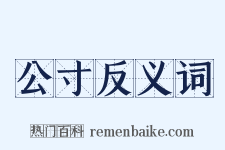 公寸反义词是什么意思的图片